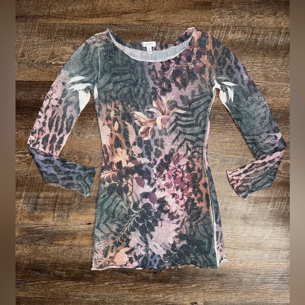Cache Multicolor Floral Long-Sleeve Top - Picture 2 of 6